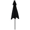 vidaXL Garden Parasol Black Polyester, Steel Large Tiltable