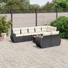 vidaXL Garden Sofa Set Black