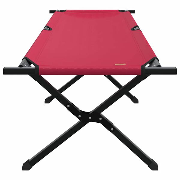 vidaXL Folding Camping Bed Red 75.98 x 27.17 x 17.72 in Oxford fabric