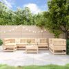 vidaXL Garden Lounge Set Natural Pine Solid pine wood, Plywood Large
