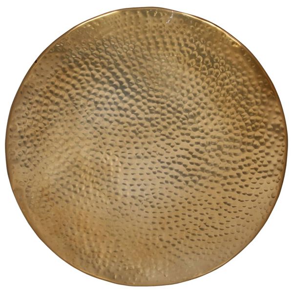 vidaXL Coffee Table Brass Hammered Aluminum Diameter 19.7 in Durable