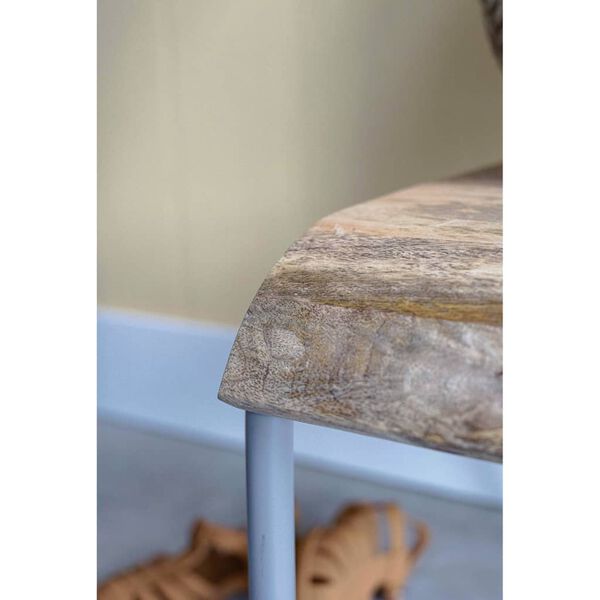 KidsDepot Kids Chair Grey and Brown Mango Wood and Metal Toddler