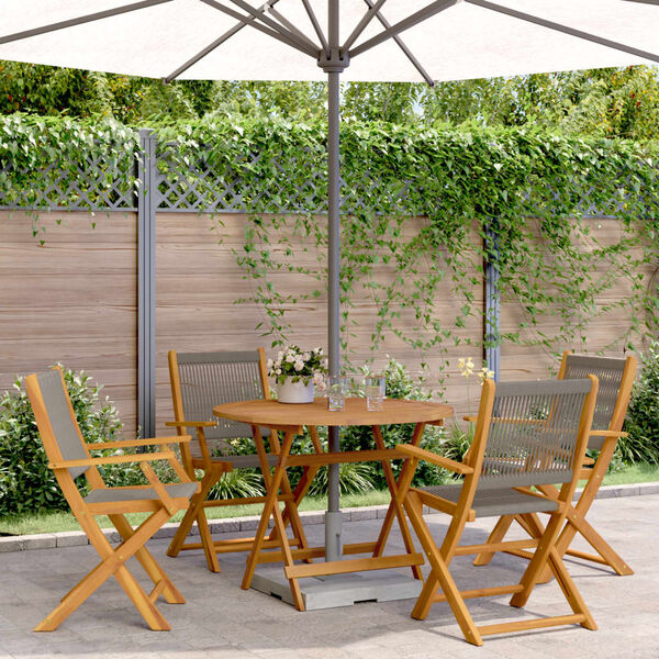 vidaXL Garden Dining Set Grey