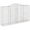 vidaXL Gabion Basket Silver Galvanized iron 118.1 x 19.7 x 63/70.9 in