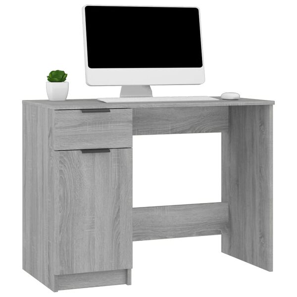 vidaXL Desk Grey Sonoma Engineered wood 39.4 x 19.7 x 29.5 in Desk