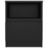vidaXL Bed Cabinet Black Engineered wood 15.7 x 15.7 x 19.7 in