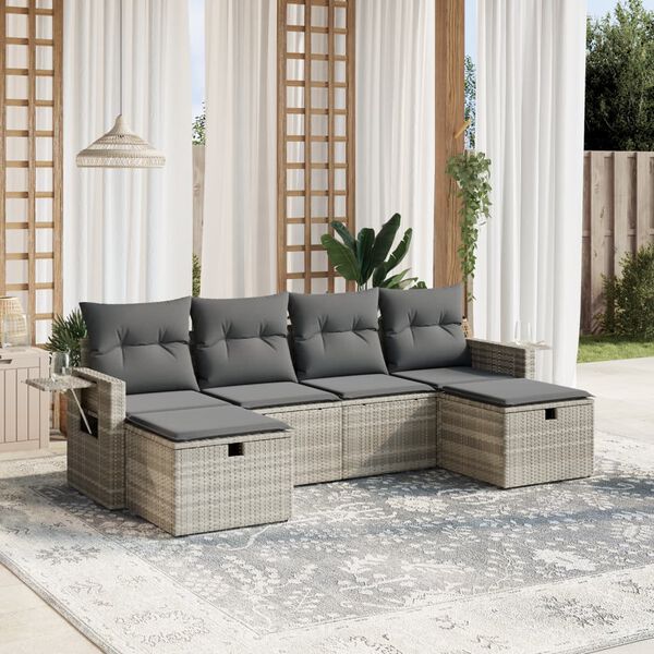 vidaXL Garden Sofa Set Light Grey and Dark Grey