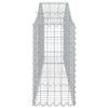 vidaXL Gabion Basket Set of 2 Silver Galvanized Steel Large