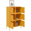 vidaXL Highboard Mustard yellow Steel Large Highboard Rectangular