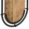 vidaXL Coat Rack Brown and Black Solid Mango Wood, Iron 13.4 in x 43.3 in