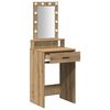 vidaXL Dressing Table Brown 19.69 x 16.14 x 55.12 in Engineered Wood