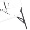 vidaXL Garden Egg Chair Black and White PE rattan, powder-coated steel