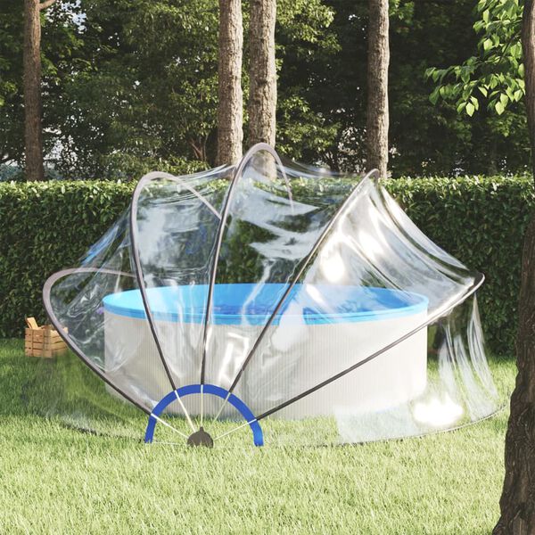 vidaXL Pool Dome Clear PVC, fiberglass Large Collapsible Pool Dome