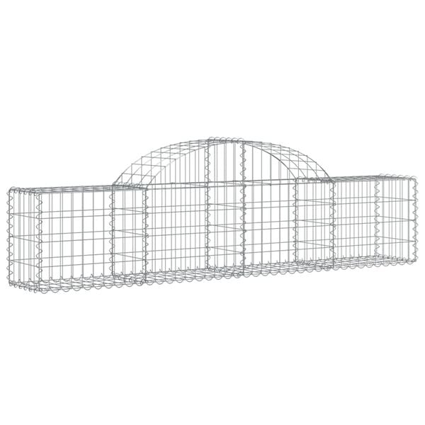 vidaXL Gabion Basket Set of 14 Silver Galvanized iron Large
