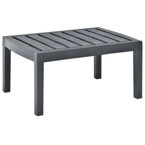 vidaXL Garden Table Anthracite Plastic 30.7 x 21.7 x 15.0 in Durable