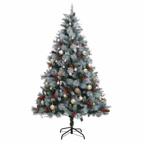vidaXL Artificial Hinged Christmas Tree 300 LEDs & Ball Set 94.5"