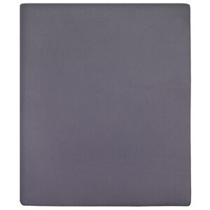vidaXL Jersey Fitted Sheet Anthracite 100% Cotton Twin