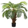 vidaXL Artificial Cycas Palm Green Plastic Medium Decorative Inlays
