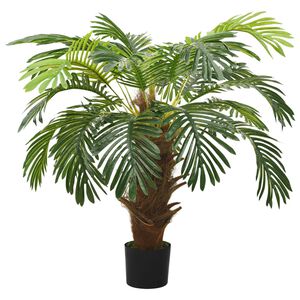 vidaXL Artificial Cycas Palm Green Plastic Medium Decorative Inlays