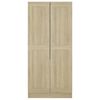 vidaXL Wardrobe Sonoma oak Engineered wood Compact Wardrobe