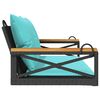 vidaXL Patio Swing Bench Black, Blue
