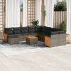 vidaXL Garden Sofa Set Grey, Dark Grey