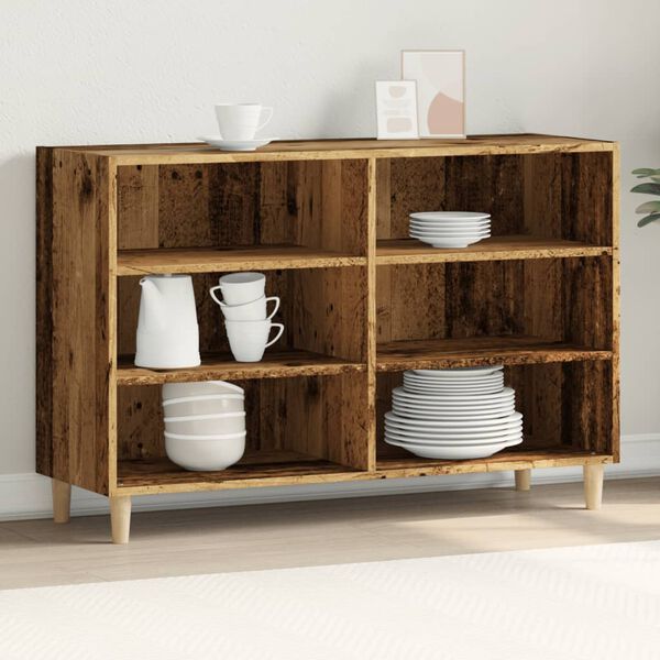 vidaXL Sideboard Old wood Engineered wood, solid eucalyptus wood