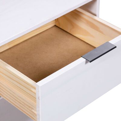 vidaXL Book Cabinet "New York Range" White Solid Pine Wood