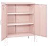 vidaXL Storage Cabinet Pink Steel 31.5 x 13.8 x 40.0 in Storage Cabinet