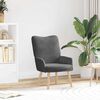 vidaXL Armchair Dark Grey 24.80 x 26.38 x 37.01 in Sherpa Fabric
