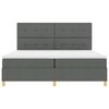 vidaXL LED Box Spring Bed Dark Grey 78.74 x 78.74 in Fabric