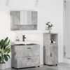 vidaXL Bathroom Furniture Set 3 pcs Concrete grey Engineered wood