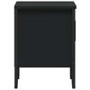 vidaXL Bedside Cabinet Black Engineered wood and metal Medium