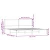 vidaXL Bed Frame Brown Oak Steel, Engineered Wood Full Bed Frame