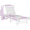 vidaXL Sun Lounger Set of 2 Acacia Wood Solid Acacia Wood Standard