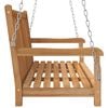 vidaXL Swing Bench Natural Teak Solid Teak Wood Standard Durable