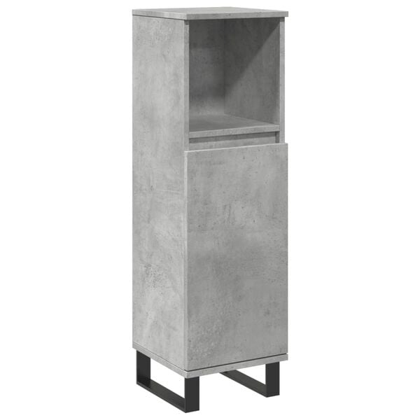 vidaXL Bathroom Cabinet Concrete gray Engineered wood, iron Tall