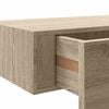 vidaXL Drawer Shelf Set of 2 Oak MDF, Metal Medium Appealing Design
