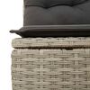 vidaXL Garden Sofa Set Light Grey PE Rattan Large Modular