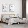 vidaXL Bed Frame Sonoma oak Engineered wood, metal, plywood Double