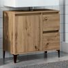 vidaXL Sink Cabinet Artisan oak Engineered wood, metal Medium