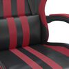 vidaXL Gaming Chair Black and Wine Red Faux Leather