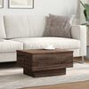 vidaXL Coffee Table Brown Oak Engineered Wood, Metal 23.6 x 17.7 x 12.2 in