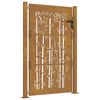 vidaXL Garden Gate 39.4x59.1" Corten Steel Bamboo Design