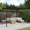 vidaXL Pergola Anthracite Polyester, Powder-coated steel, Aluminum Large