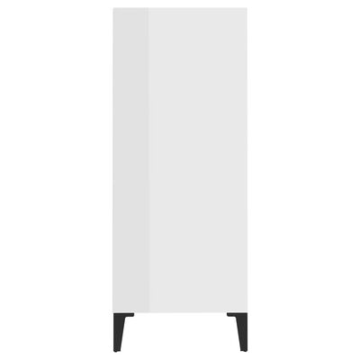 vidaXL Sideboard High Gloss White 22.4"x13.8"x35.4" Engineered Wood
