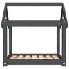 vidaXL Dog Bed Grey Solid Pine Wood Medium Tough Dog Bed Rectangular