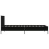 vidaXL Bed Frame Black Engineered wood, metal Single Modern Bed Frame
