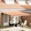 vidaXL Retractable Awning yellow and orange 157.48" x 118.11" fabric