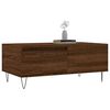vidaXL Coffee Table Brown Oak Engineered Wood, Metal Medium Coffee Table